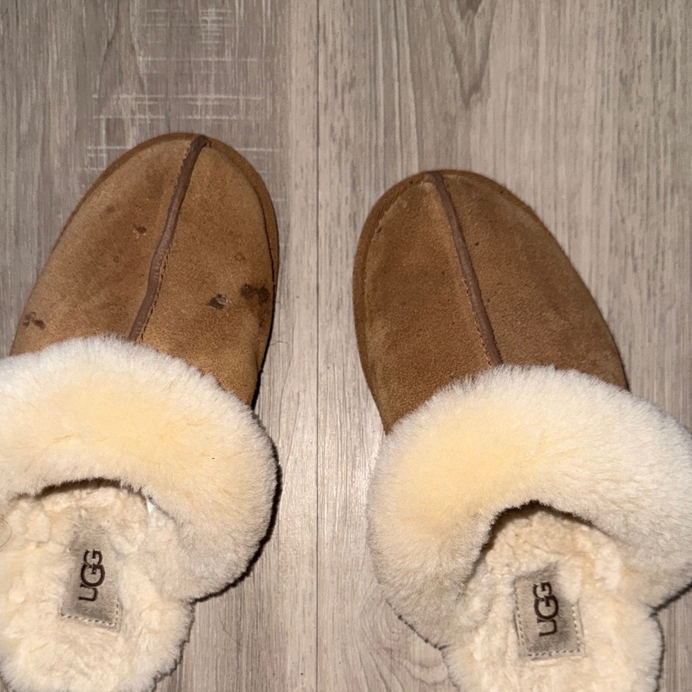 UGG Tan Shearling Lined Slippers